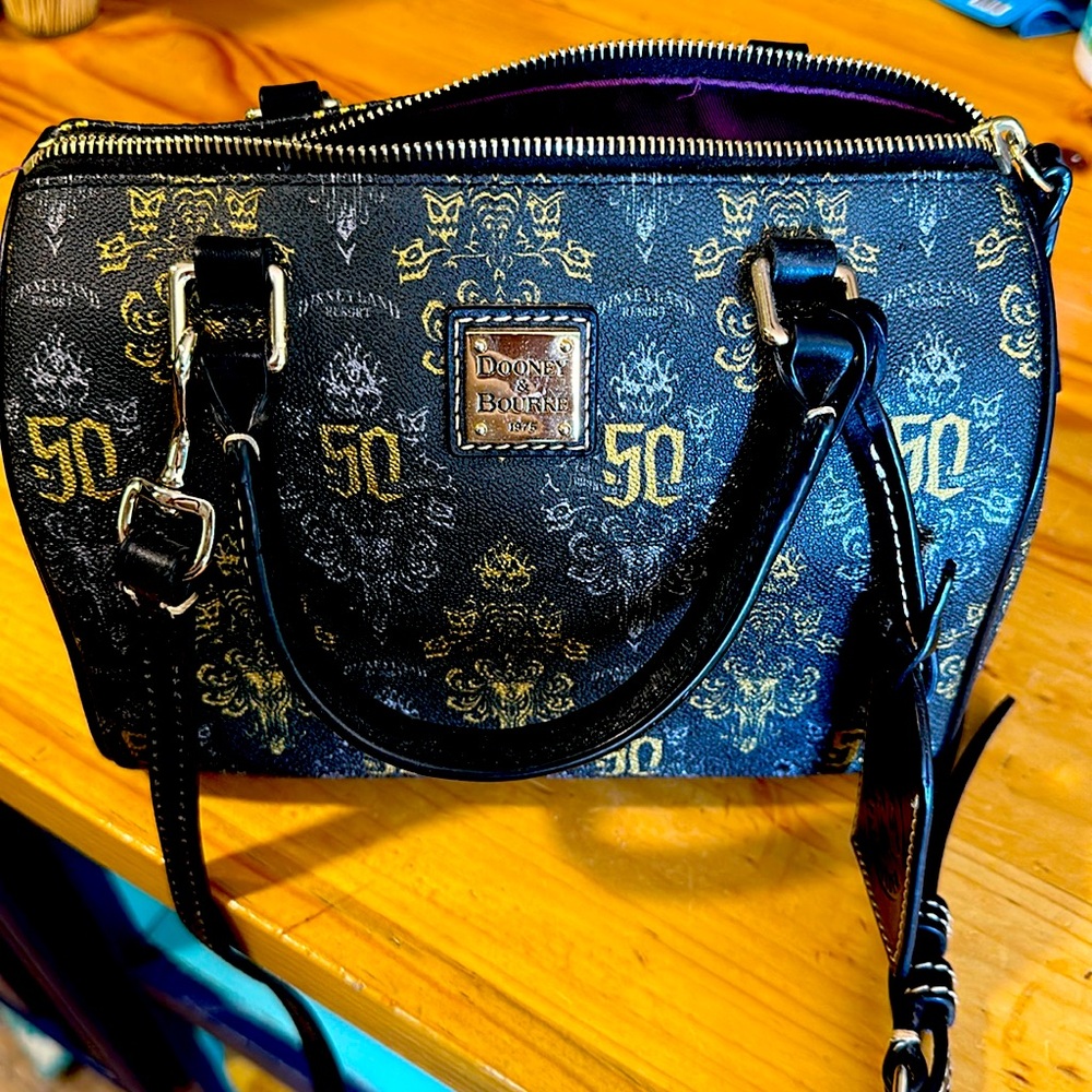 Disney Dooney & Bourke 50th anniversary Haunter Mansion Disneyland Resort tote